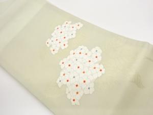 紗 紫陽花模様織出し名古屋帯
